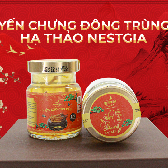 Yến chưng đông trùng hạ thảo cao cấp NestGia 
