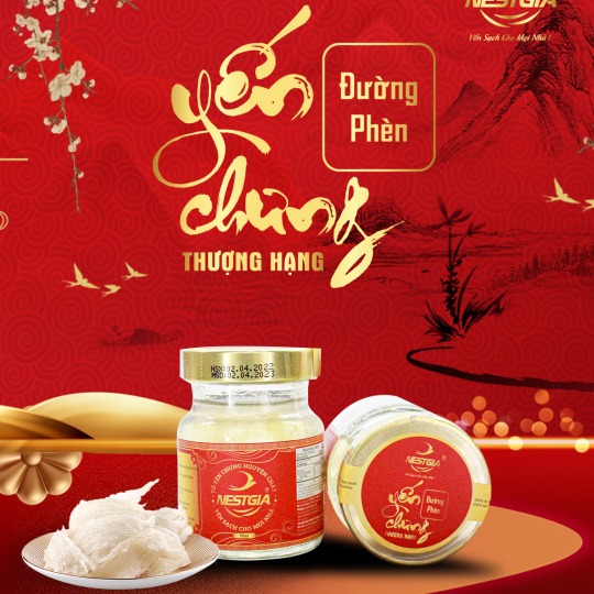 Yến chưng Đường Phèn Thượng Hạng NestGia